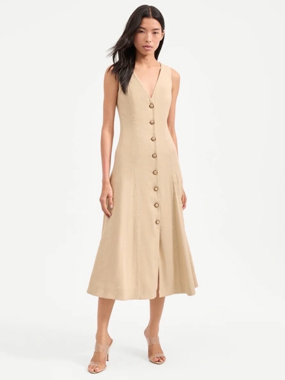 Veronica Beard Lou Pleated Midi Dress - Picture 2 of 15
